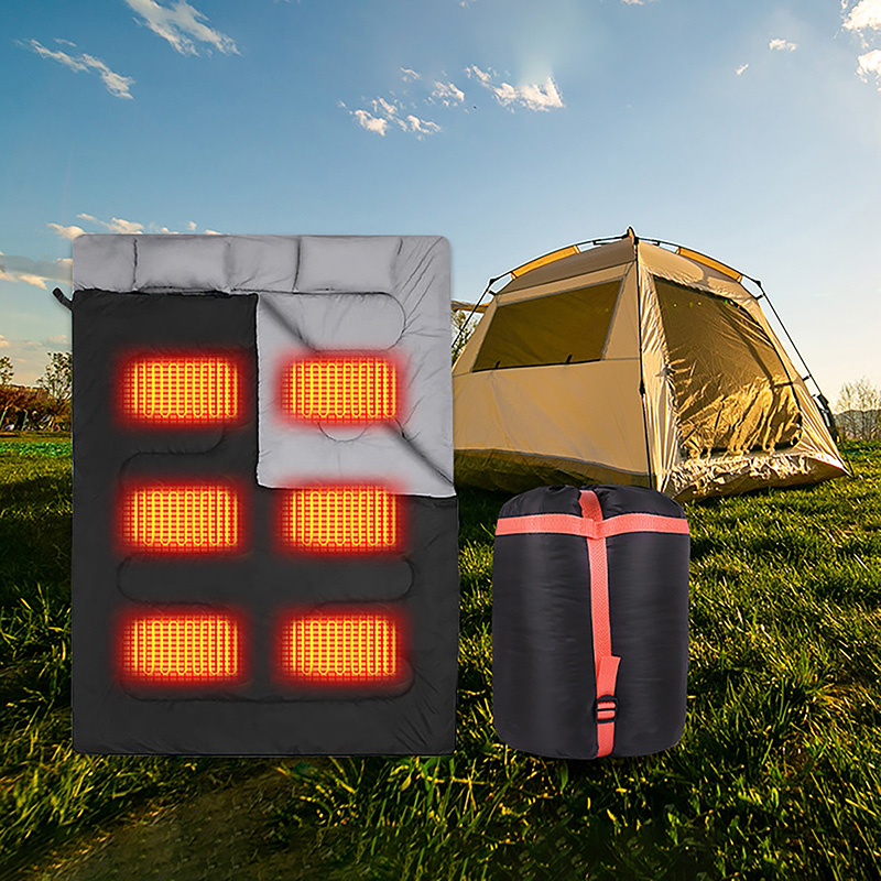 Outdoor Power Pedestal - Podwójnie Podgrzewany Śpiwór Kempingowy na Zewnątrz