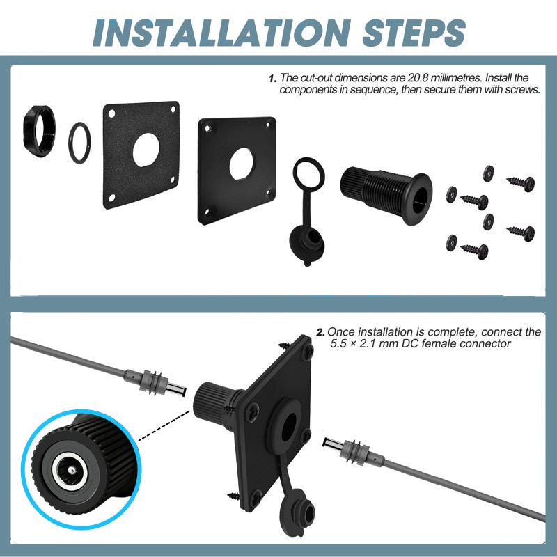 Wodoodporne gniazdo panelowe I – Outdoor Power Jack recenzja i cena
