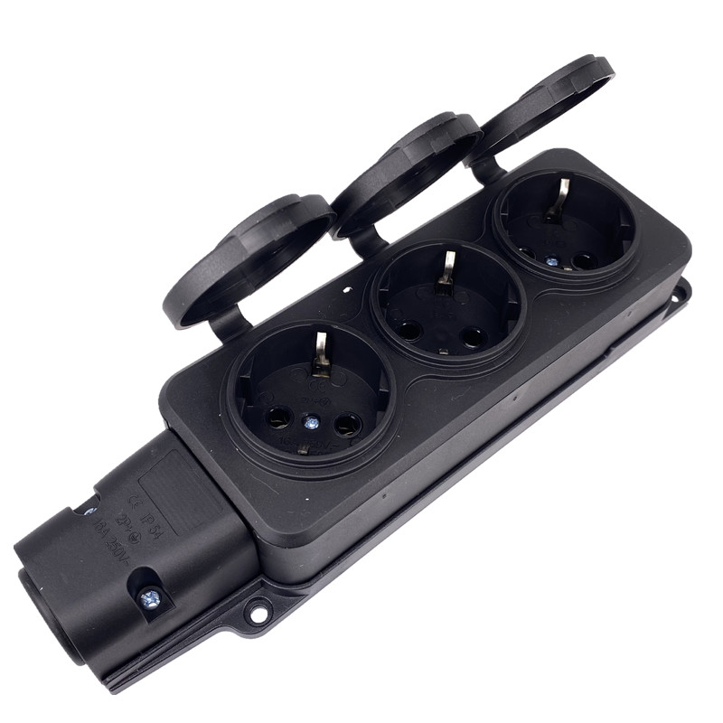 EU German 3/4 Ways Outdoor Wat – Outdoor Power Strip With Cover recenzja i cena